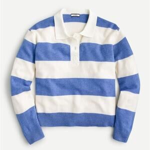 J.Crew Collared Cashmere Sweater In Rugby Stripe - S